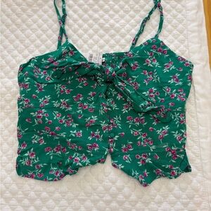 American Rag Green Floral Camisole